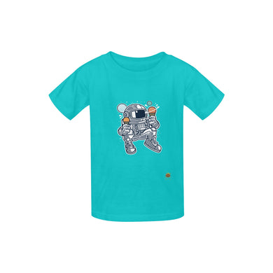 #Rossolini1# Astronaut Ice Cream Sea Green Kid's  Classic T-shirt (Model T22)