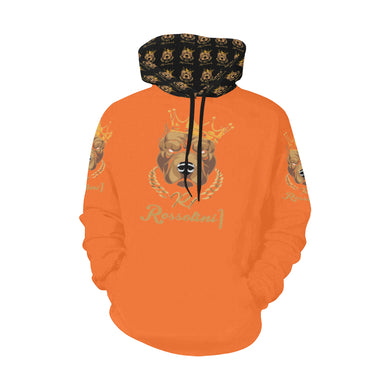 #MASK OFF# Orange Hoodie for Men (Model H13)