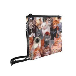 #Rossolini1# Cats Slim Clutch Bag (Model 1668)