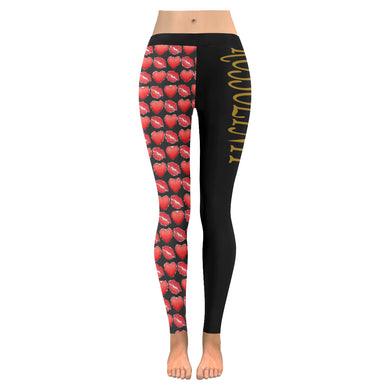 #Rossolini1# TheName LIPS and HEARTS Low Rise Leggings (Invisible Stitch) (Model L05)