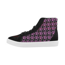 #R1# Pink Writing Capricorn High Top Casual Shoes for Women (Model 037)