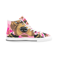 #Rossolini1# Streetz Black/Pink Camo White Bottom Vancouver H Women's Canvas Shoes (1013-1)