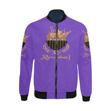 #MASKON# Purple Bomber Jacket for Men (Model H31)