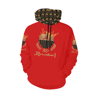 #MASK ON# Red Hoodie for Women (Model H13)