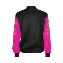 #MASKOFF# B/HP Bomber Jacket for Women (Model H36)