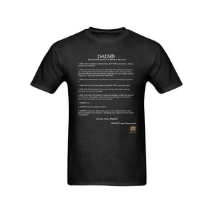 #DADWB# Do's And Don'ts While Black Black T-Shirt