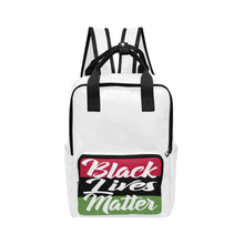 #Rossolini1# Black Lives Matter White Twin Handle Backpack (Model 1732)