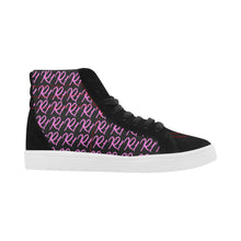 #R1# Pink Writing Capricorn High Top Casual Shoes for Women (Model 037)