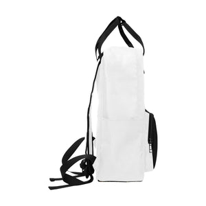 #Rossolini1# Black Lives Matter White Twin Handle Backpack (Model 1732)