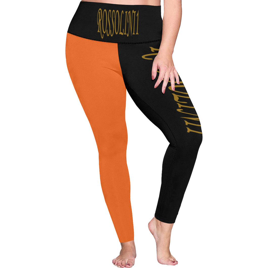 #Rossolini1# TheName B/O Plus Size High Waist Leggings (Model L44)