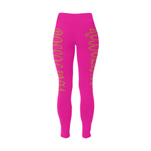 #Rossolini1# TheName Hot Pink Plus Size High Waist Leggings (Model L44)