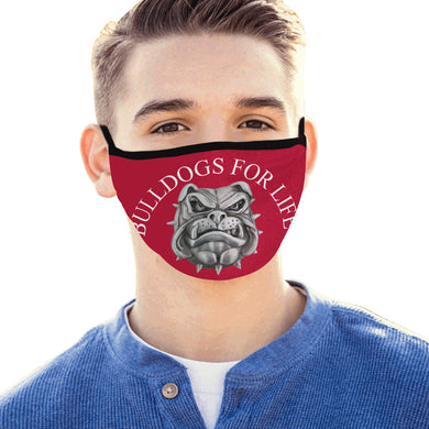 #BULLDOGSFORLIFE# Red Mouth Mask