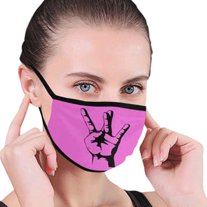 #STRAIGHT OUT OF THE WEST# Pink Mouth Mask