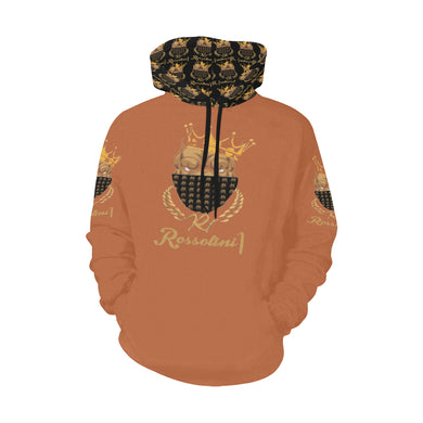 #MASK ON# Root Beer Hoodie for Men (Model H13)