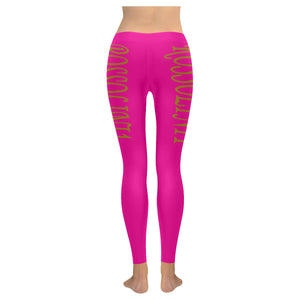 #Rossolini1# TheName Hot Pink Low Rise Leggings (Invisible Stitch) (Model L05)