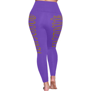 #Rossolini1# TheName Purple Plus Size High Waist Leggings (Model L44)