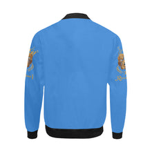 #MASKOFF# Blue Bomber Jacket for Men (Model H31)