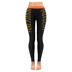 #Rossolini1# TheName Orange Trim Low Rise Leggings (Invisible Stitch) (Model L05)