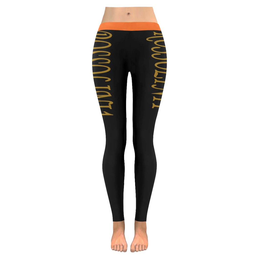 #Rossolini1# TheName Orange Trim Low Rise Leggings (Invisible Stitch) (Model L05)