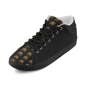 #Rossolini1# TimeLess Black Men's Chukka Canvas Shoes (Model 003)
