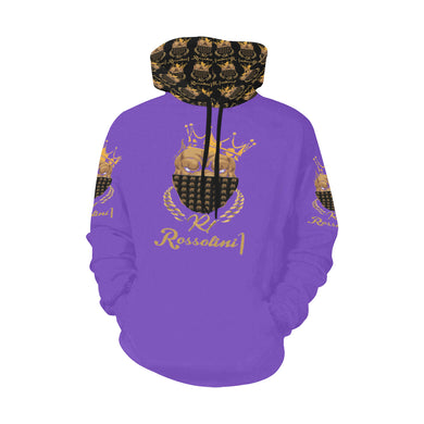 #MASK ON# Purple Hoodie for Men (Model H13)