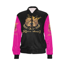 #MASKOFF# B/HP Bomber Jacket for Women (Model H36)