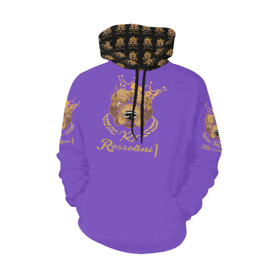 #MASK OFF# Purple Hoodie for Women (Model H13)