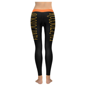 #Rossolini1# TheName Orange Trim Low Rise Leggings (Invisible Stitch) (Model L05)