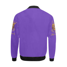 #MASKOFF# Purple Bomber Jacket for Men (Model H31)