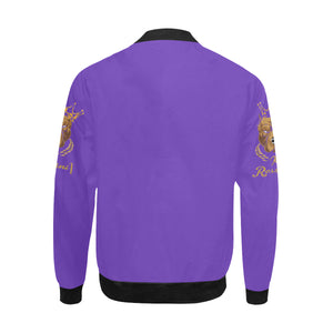 #MASKOFF# Purple Bomber Jacket for Men (Model H31)