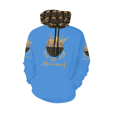 #MASK ON# Blue Hoodie for Men (Model H13)