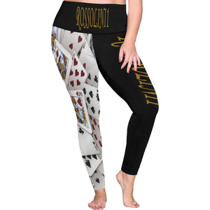 #Rossolini1# TheName 52 Card Pickup Plus Size High Waist Leggings (Model L44)