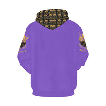 #MASK ON# Purple Hoodie for Women (Model H13)