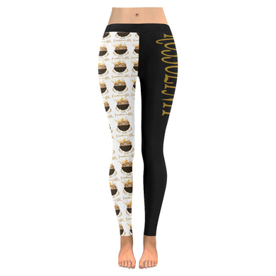 #Rossolini1# TheName MaskOn White Low Rise Leggings (Invisible Stitch) (Model L05)