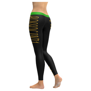 #Rossolini1# TheName Green Trim Low Rise Leggings (Invisible Stitch) (Model L05)