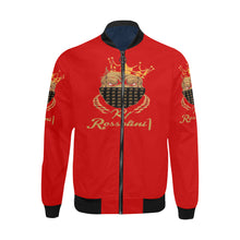 #MASKON# Red Bomber Jacket for Men (Model H31)