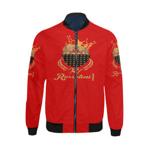 #MASKON# Red Bomber Jacket for Men (Model H31)