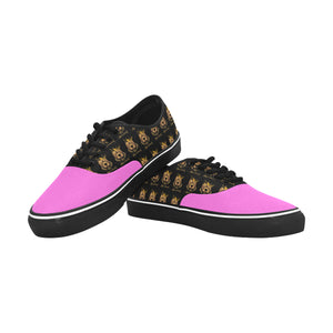 #Rossolini1# Pink Classic Women's Canvas Low Top Shoes/Large (Model E001-4)