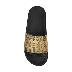 #HIEROGLYPHS# Men's Slide Sandals/Large Size (Model 057)