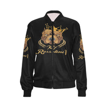 #MASKOFF# Black Bomber Jacket for Women (Model H36)