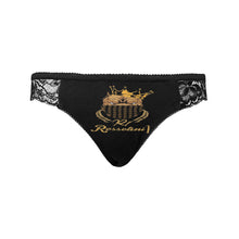 #MASK ON# Black Women's Lace Panty (Model L41)