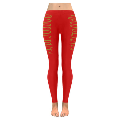 #Rossolini1# TheName Red Low Rise Leggings (Invisible Stitch) (Model L05)