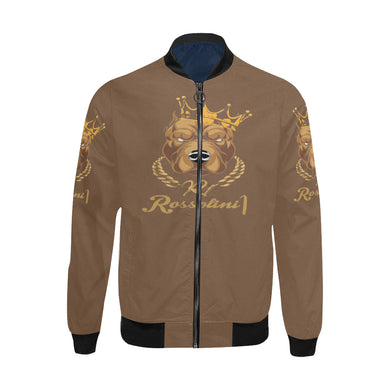 #MASKOFF# Brown Bomber Jacket for Men (Model H31)