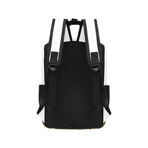 #Rossolini1# Black/White Twin Handle Backpack (Model 1732)