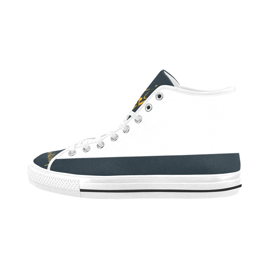 #Rossolini1# Flavor White/Navy Blue Vancouver H Women's Canvas Shoes (1013-1)