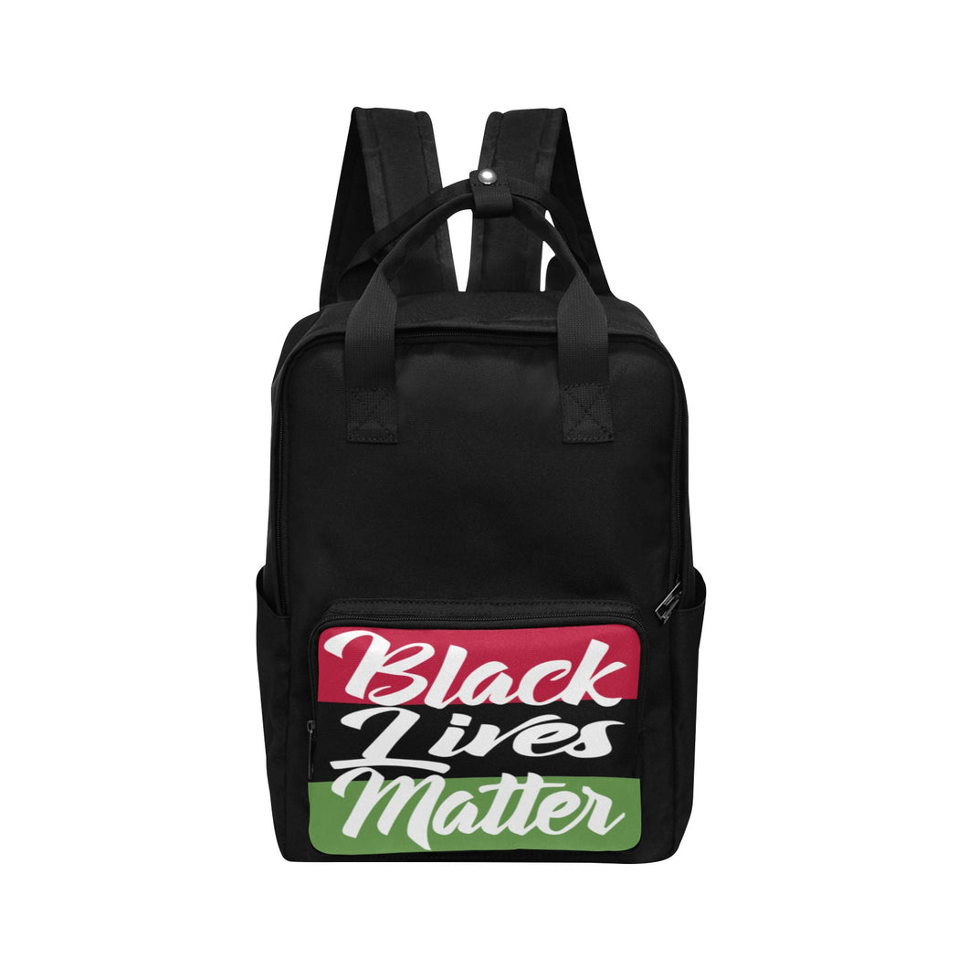 #Rossolini1# Black Lives Matter Black Twin Handle Backpack (Model 1732)