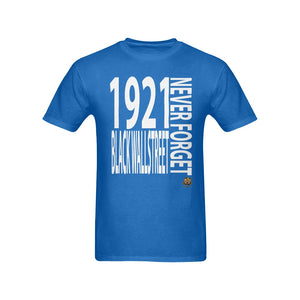 #NEVERFORGET# Black Wall Street 1921 Men's Blue T-Shirt