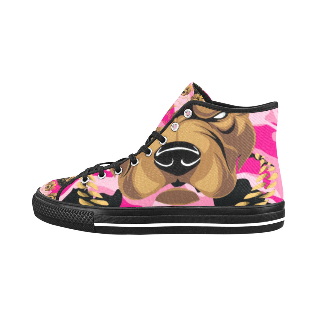 #Rossolini1# Streetz Black/Pink Camo Vancouver H Women's Canvas Shoes (1013-1)