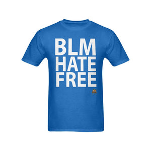 #BLM# HATE FREE Blue T-Shirt