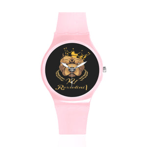 #Rossolini1# Pink Unisex Round Rubber Sport Watch(Model 314)